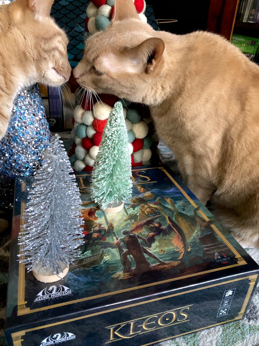 Happy holidays from our family to yours! Please stay safe and game responsibly! ❤️⚡️ 🎄 #kleosboardgame #tabletopgaming #HappyHolidays2021
