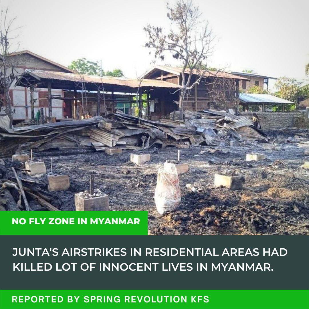 Junta Terrorists launching continuous airstrikes with Fighter Jets in LayKayKaw city, #Kayin state.Thousands of refugees hv been forced to flee to Thailand.Urgent need for <a href="/UNGeneva/">United Nations Geneva</a> to
IMPOSE NO FLY ZONE 
<a href="/UN_HRC/">UN Human Rights Council</a> <a href="/SAdamsR2P/">Simon Adams</a>
#WhatsHappeningInMyanmar