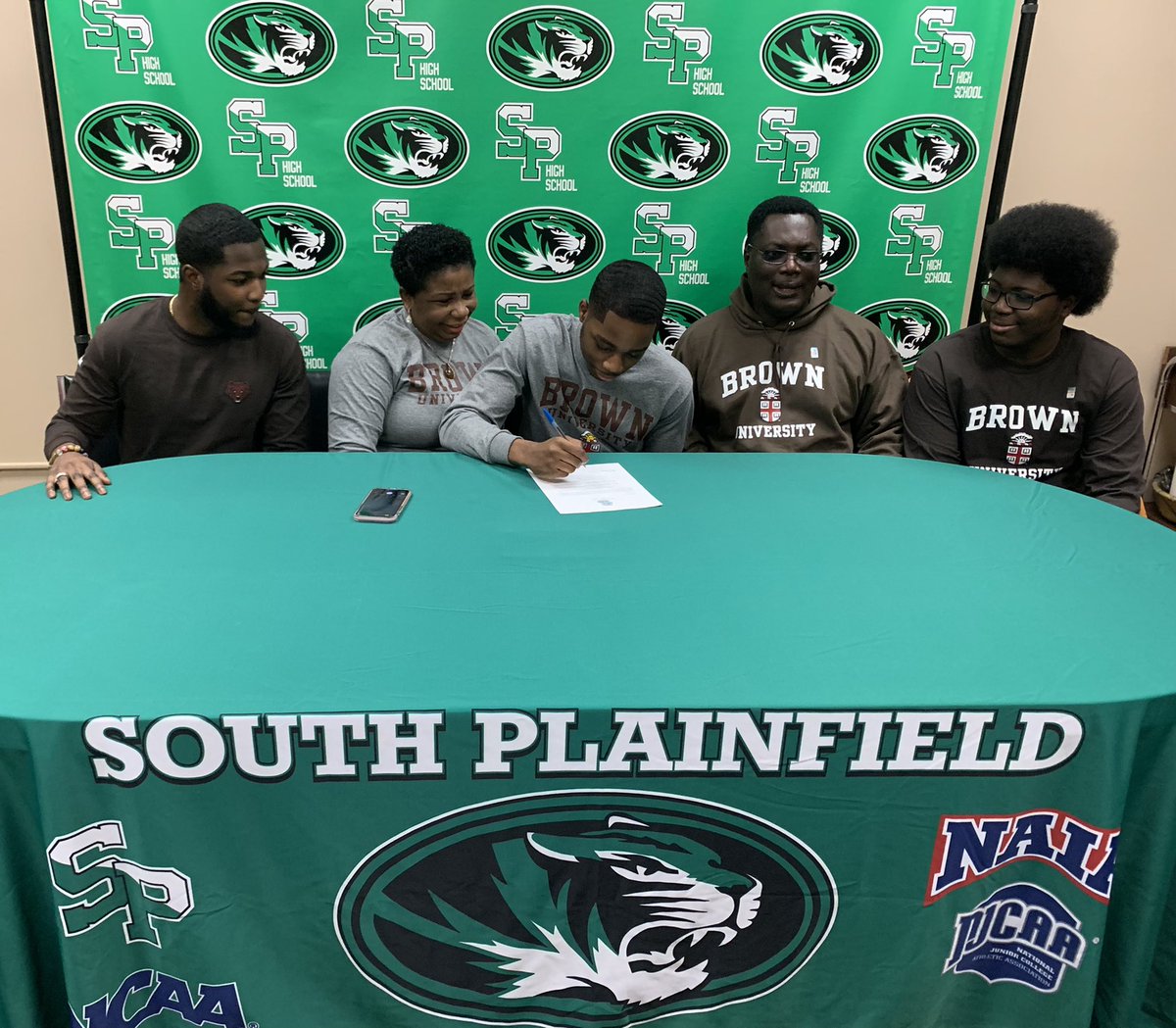 Congratulations to Joseph Oduro and his family. He signed his NLI to participate in track and field for D1 Brown University.