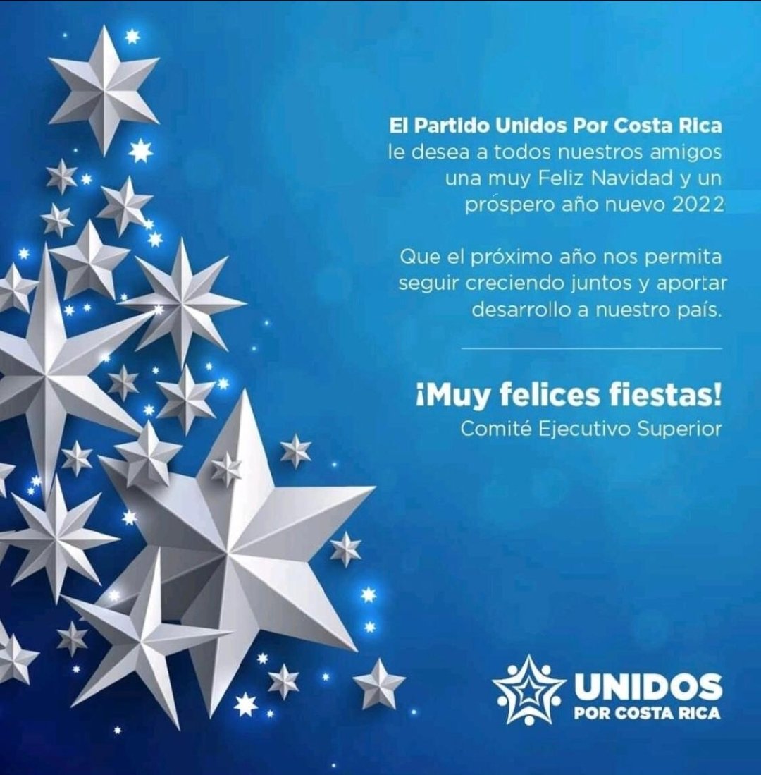 UCostarica's tweet photo. La Familia de Unidos Por Costa Rica desea que la paz reine en su vida, el amor y la alegría inunden su hogar y de corazón deseamos que jamás te falte la voluntad para continuar de pie luchando por un mejor futuro. 

🇨🇷 ¡Gracias por tanto! 🇨🇷 https://t.co/gmL9GcQSgk