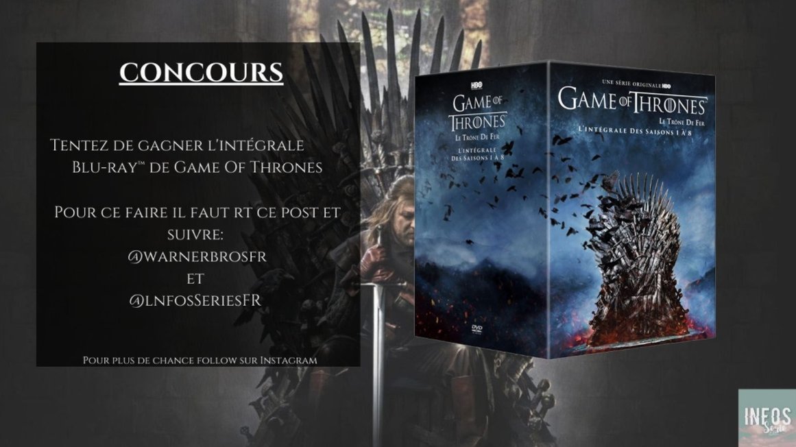 #CONCOURS N°14 De notre calendrier de l'avent !🎁

Pour participer : RT ce Tweet et follow <a href="/warnerbrosfr/">Warner Bros France</a>
 &amp; <a href="/lnfosSeriesFR/">Infos Séries</a>

Tirage au sort : Vendredi 31 Décembre 

Bonne chance à tous !