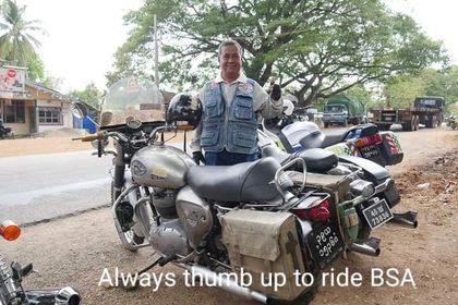 bsamotorcycles_'s tweet photo. #BSAInMyDNA 

Take a seat, Ba Thaung, from Myanmar – he’s been riding since he was 17 &amp; started his riding journey on a BM33, which took him on a tour of Myanmar.

Now in his 70s, he still proudly rides his #BSA Royal Star &amp; believes it will help him live longer. #BSAisBack https://t.co/cjpgx0R8R5