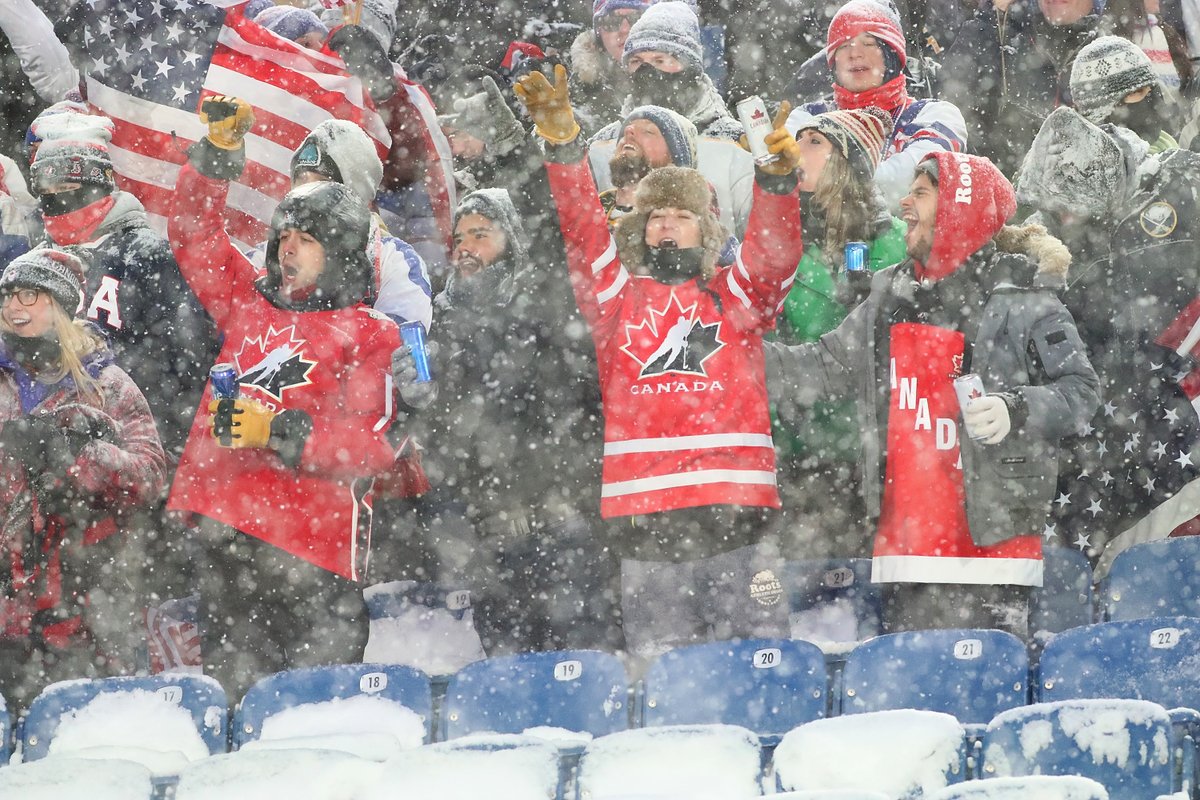 BR_OpenIce's tweet photo. The 2022 #WorldJuniors starts tomorrow, but we're still thinking about the masterpiece that was USA vs. Canada at New Era Field in 2018 😍 https://t.co/gD8GRVSOLK