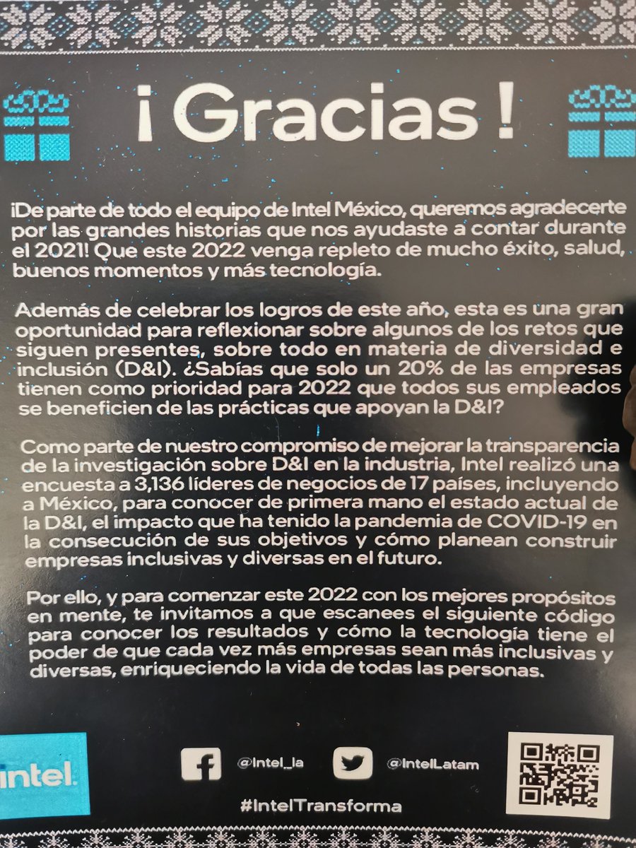 3DJuegosLATAM's tweet photo. Fabuloso ugly sweater que nos envió @intel_la, quién nos recuerda la importancia de la diversidad e inclusión, para enriquecer la vida de todas las personas #IntelTransforma https://t.co/dJXfNMnjHK
