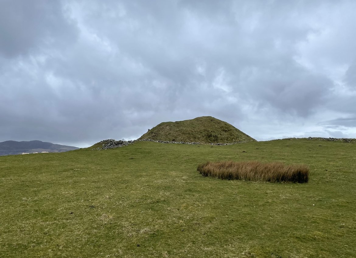 archae_delle's tweet photo. If you’re wondering about that big lump in the background, that’s a Norman (11th century AD) motte. It was built into the existing Roman fort. It’s thought to be the site of Lleu Llaw Gyffes’ home in the Mabinogion 🏴󠁧󠁢󠁷󠁬󠁳󠁿 https://t.co/EQUZJVT07q