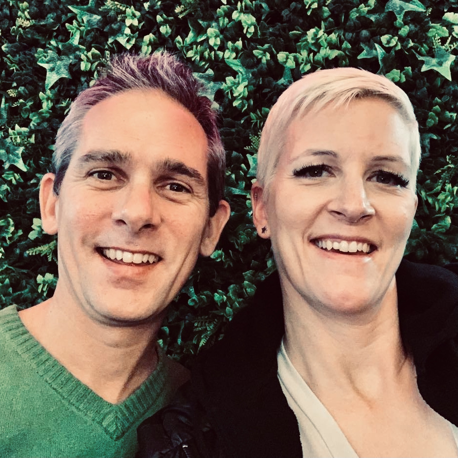 N33RGB's tweet photo. I don't do 'gushy', but I think it's worth mentioning that 20 years ago today @phillippalay and I said "I will" and those twenty years have flown by! Looking forward to more adventures. 😍

P.S. I haven't dyed my hair pink, there's a neon sign above my head that you can't see! 😃 https://t.co/VeoslmPRco