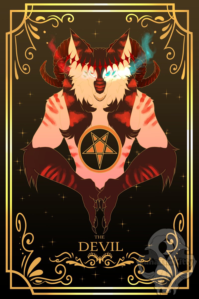 _LunaTheKitty_'s tweet photo. Made a tarot card gift for my lovely friend @dragusthesergal ❤️ https://t.co/evDFH6n72p