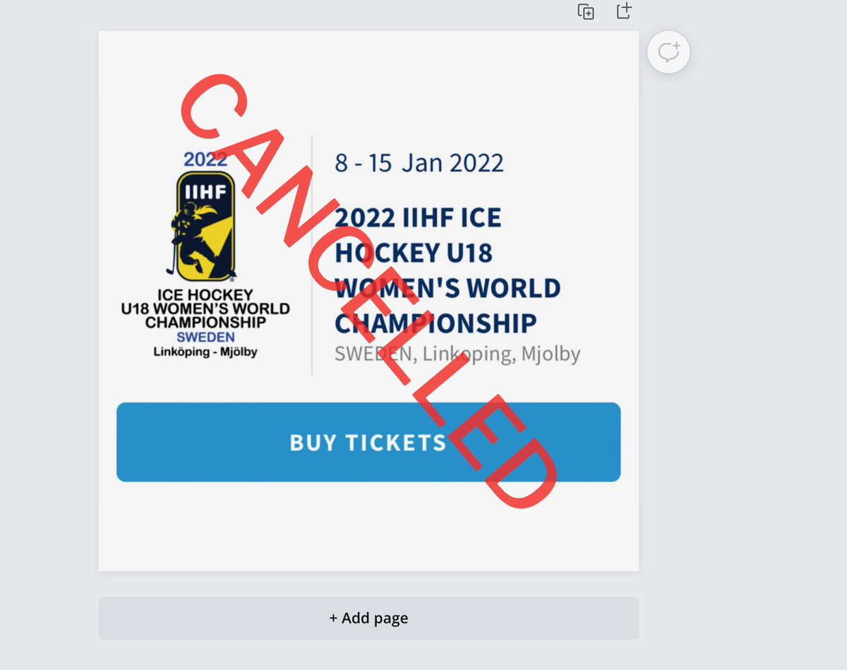 DEVASTATING NEWS: 

<a href="/IIHFHockey/">IIHF</a> cancels under-18 Women’s Worlds for the 2nd year in a row…but again the male equivalent, World Jrs, proceeds ahead as planned for the 2nd year in a row! #doescovidaffectwomendifferently 
#iihf #inequalityishockeyfarce #whydontgirlsmatter