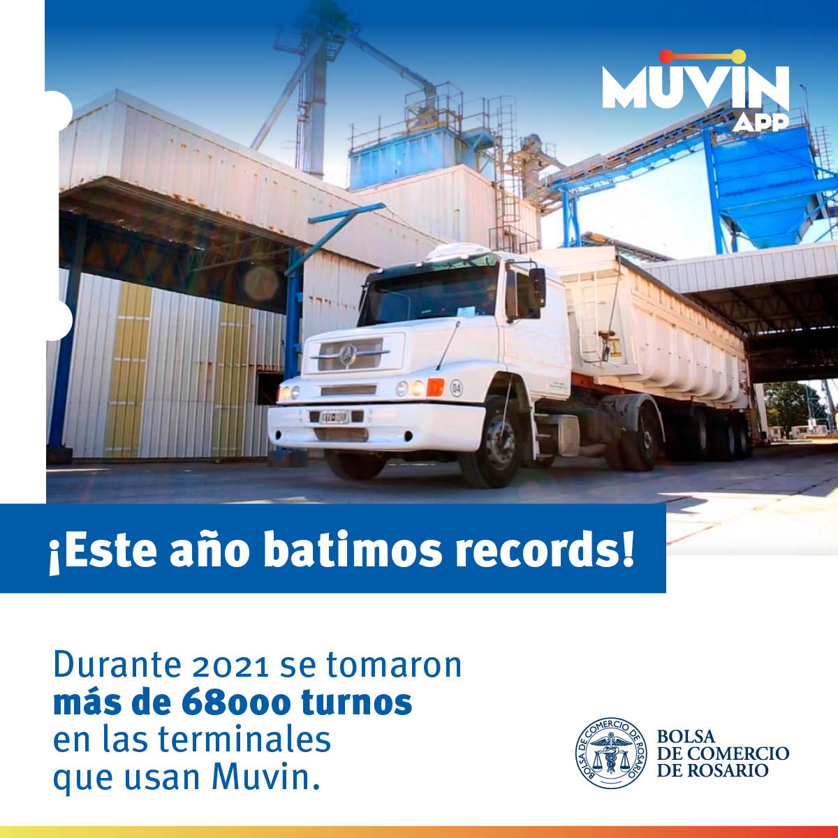 muvinapp's tweet photo. ¡Estamos cerrando el 2021 con números que nos enorgullecen! 23 mil transportistas sacaron 68000 turnos en las terminales que usan Muvin. https://t.co/XhrwXaBHuN