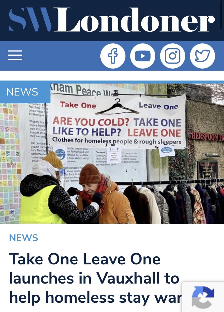 With great support from <a href="/StefSimanowitz/">Stefan Simanowitz</a> , <a href="/Take1_Leave1/">TakeOneLeaveOne</a> has received great press reports and publicity over the past week. May this encourage many people to reach out and support local communities, homeless and those in need by volunteering or donating. Nothing is too small 💙