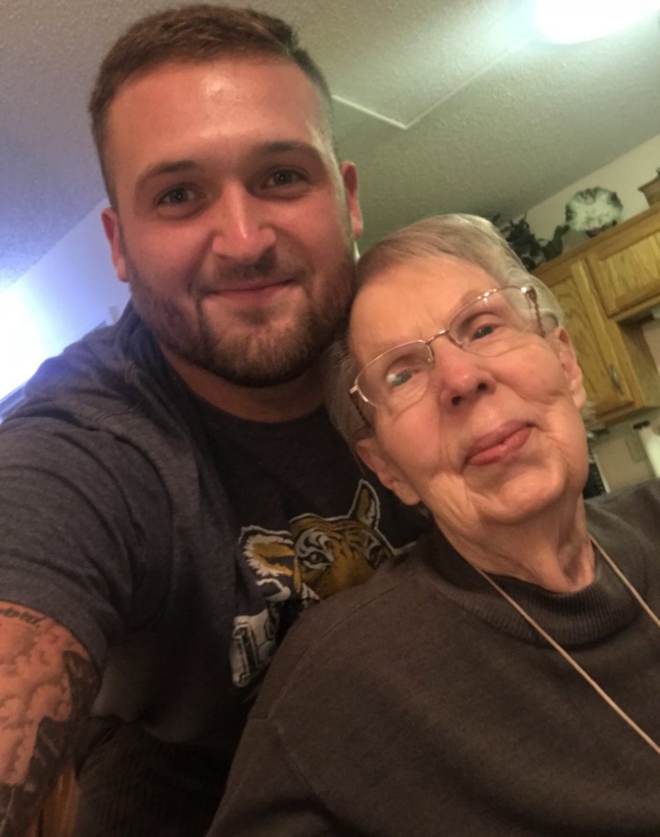 Dalton_Risner66's tweet photo. From our first date at meadowlark, to the pizza and coors light on Wednesday nights, to our long distance phone calls when I left @KStateFB, you were a bright light in my life. May god bless you Grams, I’ll wear your name on my sleeve forever! 💜💜💜 P.S ~ I love you https://t.co/ZLCmJdJG8o