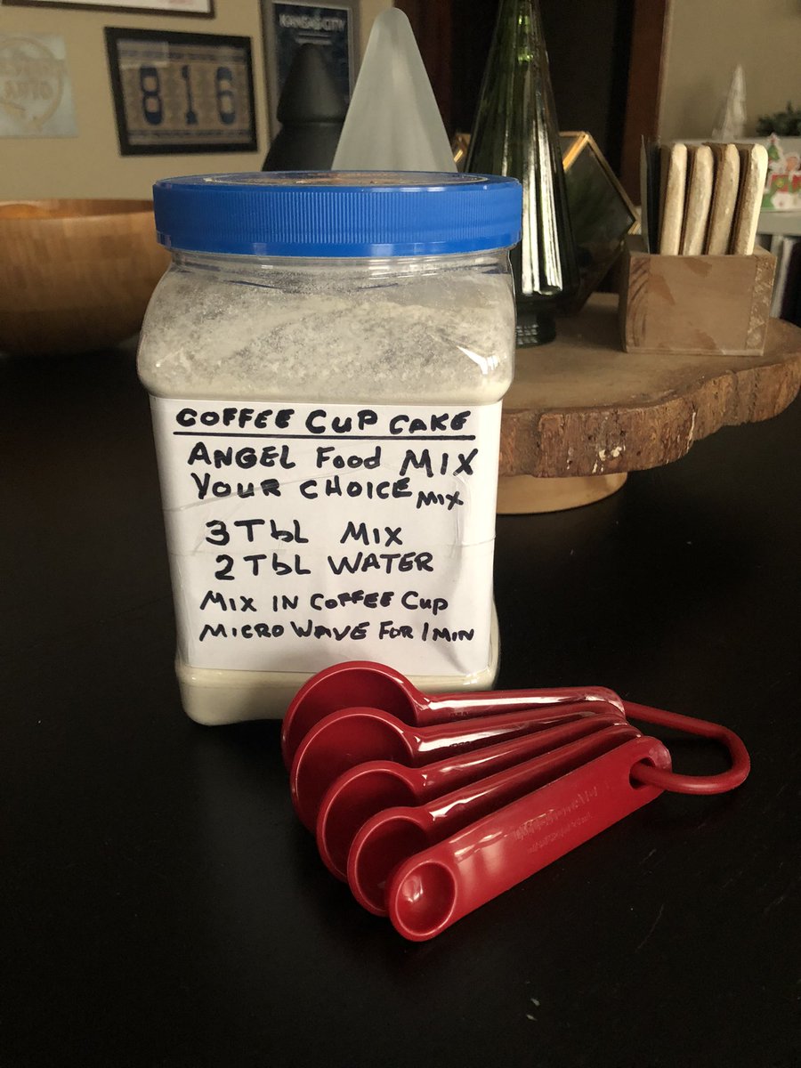 Ever since my grandmas passing 4 years ago (today), my grandpa has been making mug cakes. It is something he offers us every time we go over. He gifted all the grandchildren with ingredients, measuring spoons and written directions so we can make our own. The purest of men!