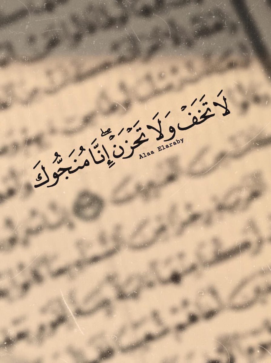 " لَا تَخَفْ وَلَا تَحْزَنْ ۖ إِنَّا مُنَجُّوكَ ."🤎