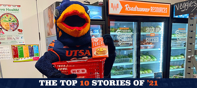 UTSA's tweet photo. We're looking at our top news stories of 2021.
UTSA and @Whataburger are supporting student success by fighting food insecurity. Join us in celebrating this very special partnership.
Read the full story: https://t.co/FKZC8SRHGI.
#UTSA #UTSASuccess https://t.co/mVm2vgmnXX