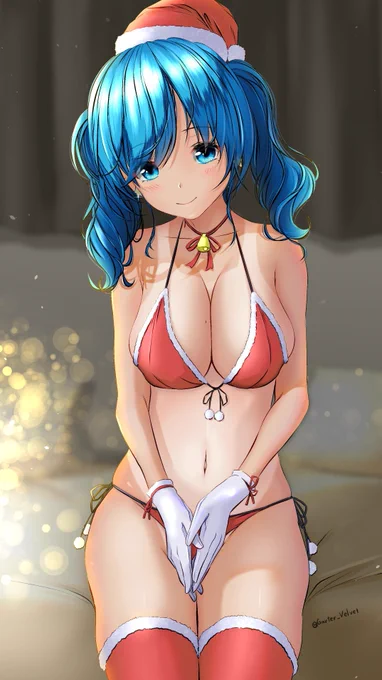 「早くしないと

 サンタさん帰っちゃうよ💙」 