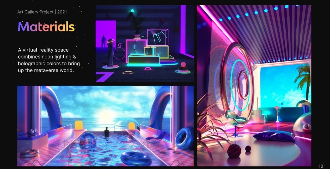 Our Preliminary Concepts in TCG World's Metaverse (<a href="/OfficialTCGCoin/">TCG World</a>) is out &amp; taking good shape. As we progress, elements will be solidified. 

Our Art Gallery will be unique, coupled with a neon-futuristic aesthetic. We are so excited!

#Metaverse #Crypto #blockchain