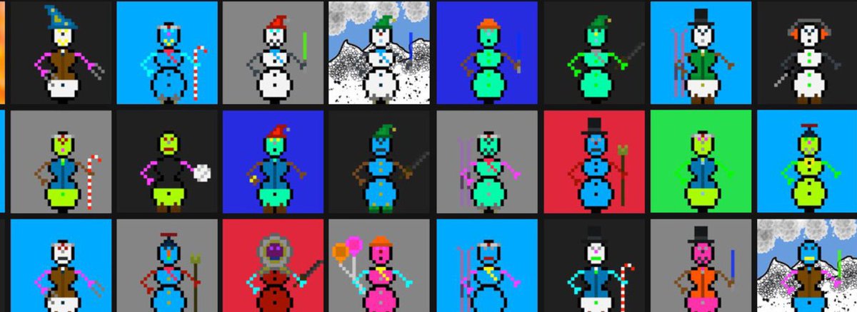 nftpixelsclub's tweet photo. 🎁 Go Mint free Snowman!! Need some Gas money?  Use the faucet!!  Send all your friends a Snowman⛄️!! Holders gain access to the snowball fight raffle!! https://t.co/8rEffD8fss #NFTGiveaway https://t.co/eCyAv6sg2P