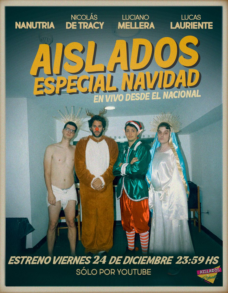 lucaslauriente's tweet photo. Mañana después de las 00hs nuestro regalo de Aislados para ustedes. ¡Feliz Navidad! 🎄🎅

https://t.co/YSd5gLd6va https://t.co/Vt5OnVwyhI
