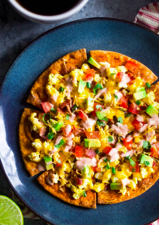 75Tresser's tweet photo. Nachos for breakfast = easy + delicious. Bake tortillas until crisp, then add toppings like scrambled eggs and avocado: https://t.co/Co4y6ZSs8A https://t.co/5sltg69uS0