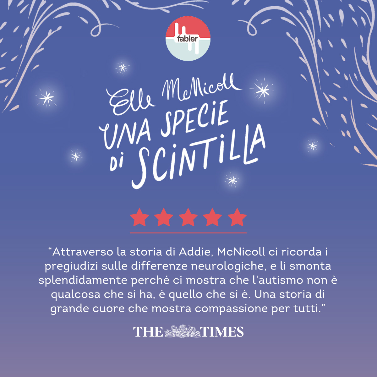 fableraudio's tweet photo. Il @thetimes ha descritto Una specie di scintilla di @BooksandChokers come una #storia in cui l'#autismo “non è qualcosa che si ha, ma è quello che si è”. 
#recensione #akindofspark #unaspeciediscintilla #autismo #audiolibro #fableraudio #fabler #ellemcnicoll #uovonero https://t.co/sL8HgwvJFa