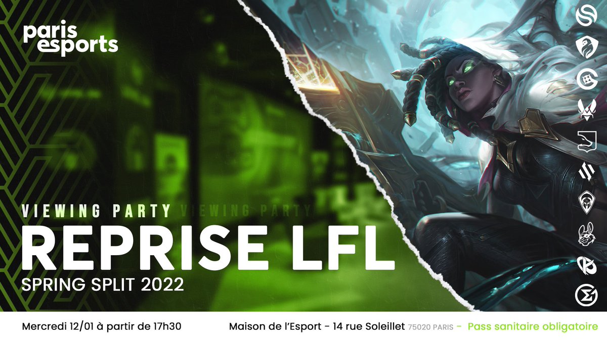 Et si on se retrouvait avec une Viewing Party 100% #LFL pour la reprise de la saison compétitive, le 12/01 prochain ? 🤯

Au programme : diffusion des matchs, animations, buvette et d'autres surprises 👀
Les places sont limitées, inscrivez-vous vite !

➡️ bit.ly/3yRv1fH