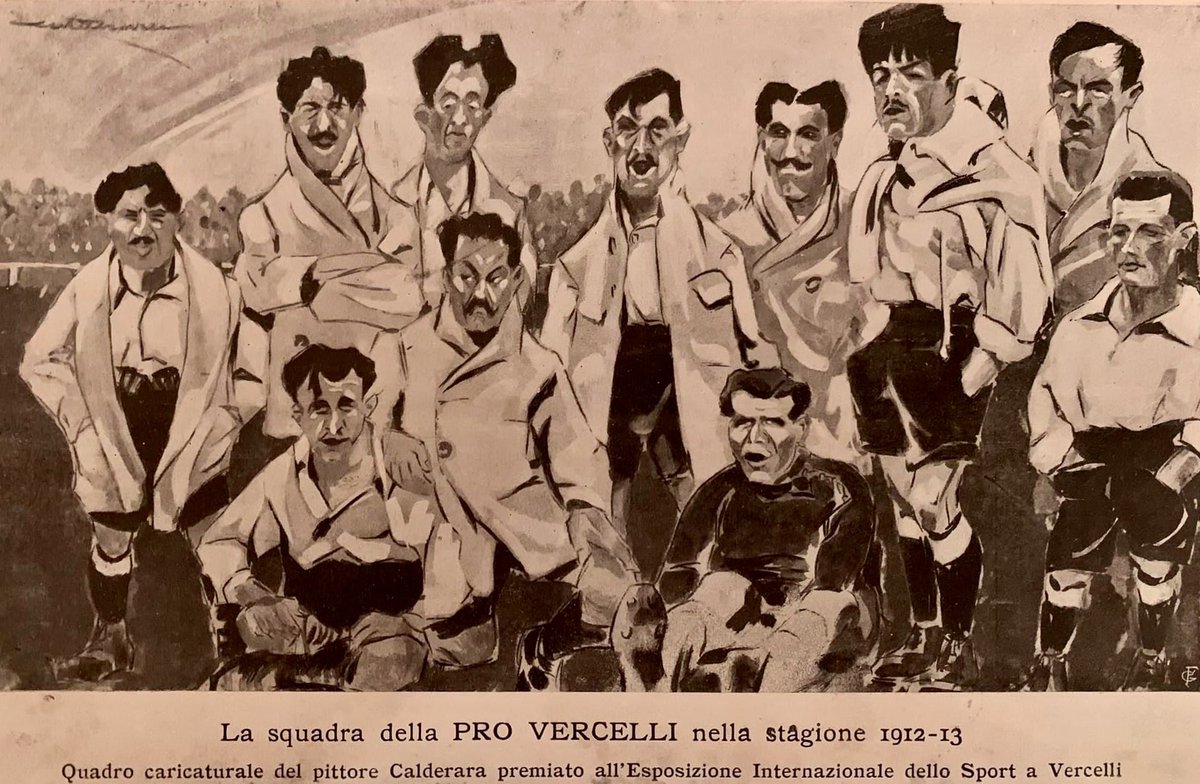 GideonDionysius's tweet photo. Prachtige karikatuur van La @ProVercelli1892 op het hoogtepunt van haar bestaan. Afbeelding via #ilquadrilaterodelpallone #forsapro #provercelli #leoni https://t.co/h8u43TOFBg