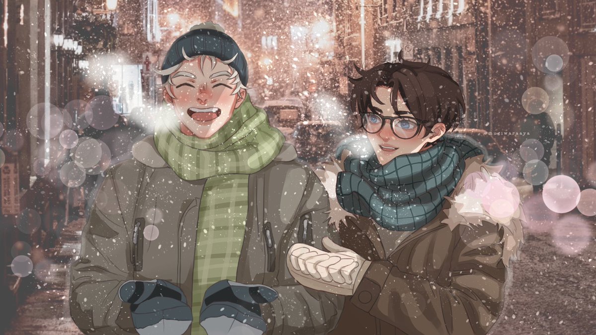 「☃️❄️🌨 #bokuaka 」|cat 🪴 @ uni/comms/mailing ordersのイラスト