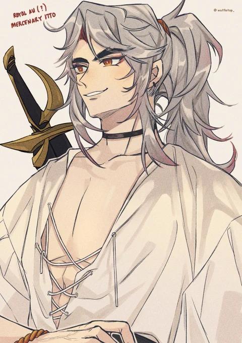 Today I offer
Mercenary Itto for a royal au ??
#GenshinImpact 