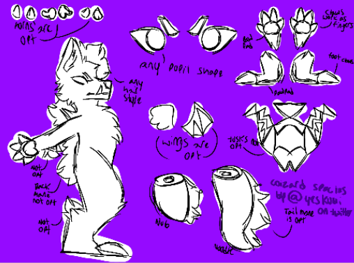 YesKumi's tweet photo. Finished the new species sheet! this is my species, the coizard! its an open species to all, and i really hope yall enjoy it! #furryart #art https://t.co/gNpUXXuyzd