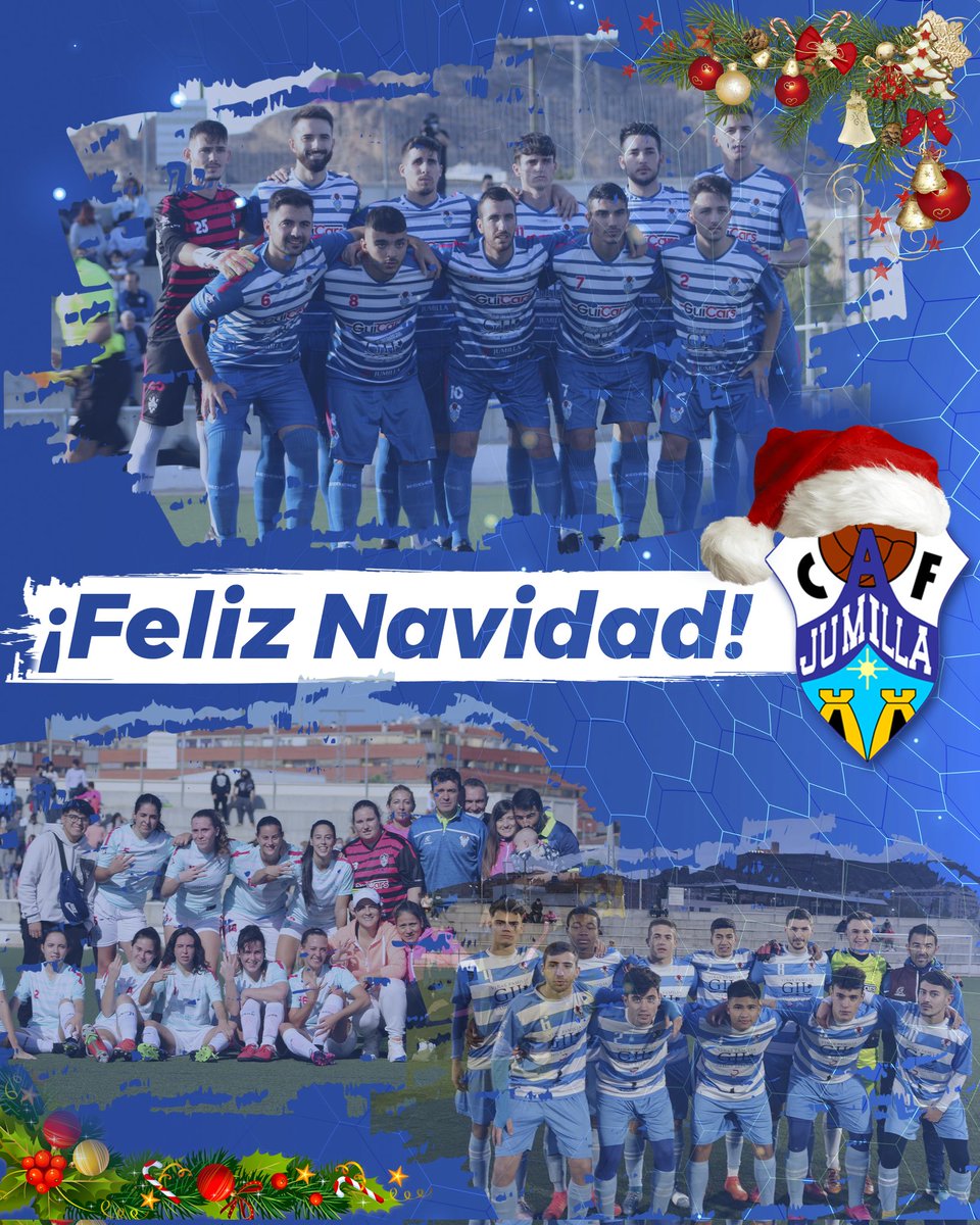 JumillaACF's tweet photo. ✨🎄 ¡Toda la familia que componemos el Jumilla ACF os deseamos unas muy felices fiestas!

📆 Que el 2022 venga cargado de buenas experiencias, salud y mucha suerte.

#JumillaACF #TuEquipo #TuCiudad https://t.co/FGGAGQQ88F