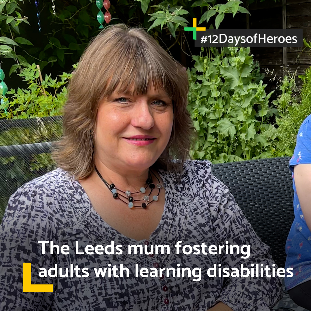 LeedsPlusSocial's tweet photo. The #Leeds mum who offers her home to adults with #learningdisabilities - and is changing lives ❤️

Hidden #hero Rowenna Garrard-Brown welcomed Kevin and Jackie into her own home, transforming the lives of all three of them. 

#12DaysofHeroes 👏

@StAnnesCom @ResourceCen #foster https://t.co/0XyypSb2dK