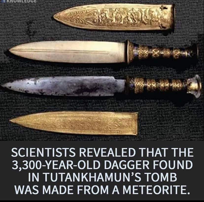 archeohistories's tweet photo. Scientists Confirm King Tut’s 3300-year-Old Dagger Forged from Meteorite.

https://t.co/g1OLC5xX9n

#archaeohistories https://t.co/QuomEHW9Er