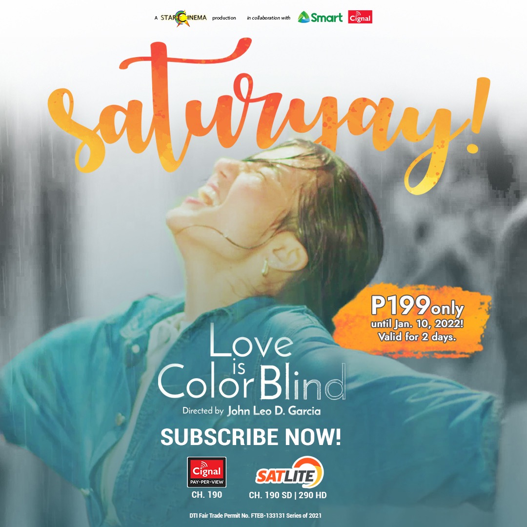 CignalTV's tweet photo. Feel the roller coaster of emotions and dive into the lives of the lovable characters of Love Is Color Blind this Saturday!
Watch #LoveIsColorBlind, available NOW via Cignal Pay-Per-View Ch. 190 SD & 290 HD. Subscribe now and get 2-day access for only P199! #HelloCaraAndIno https://t.co/PaMurun0pq
