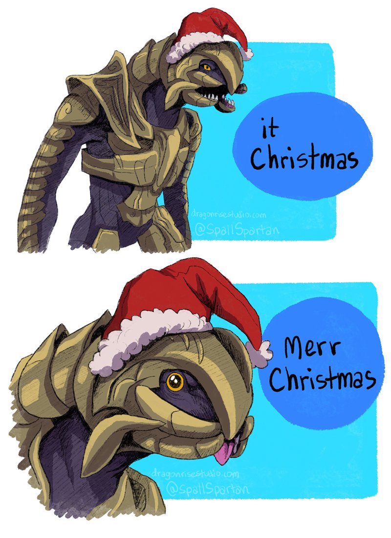 Merr Christmas from the Halo dinosaur, y'all. Hope you have a good one 🎄

Almost Crimmis so time to post this gem again 👌

#Halospotlight #HaloInfinite #Halo #Christmas2021