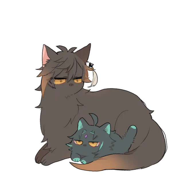 守ってる顔 🐈 