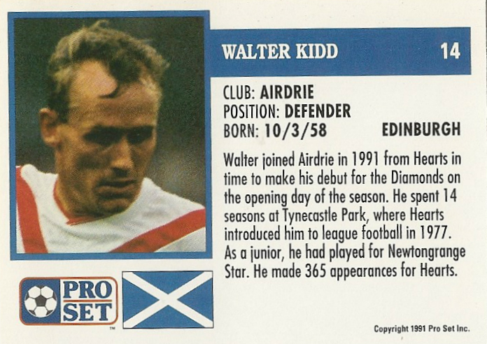 ScotsFootyCards's tweet photo. 014 #WalterKidd #Airdrie #ProSet 1991-92 https://t.co/bo5Q7r280r