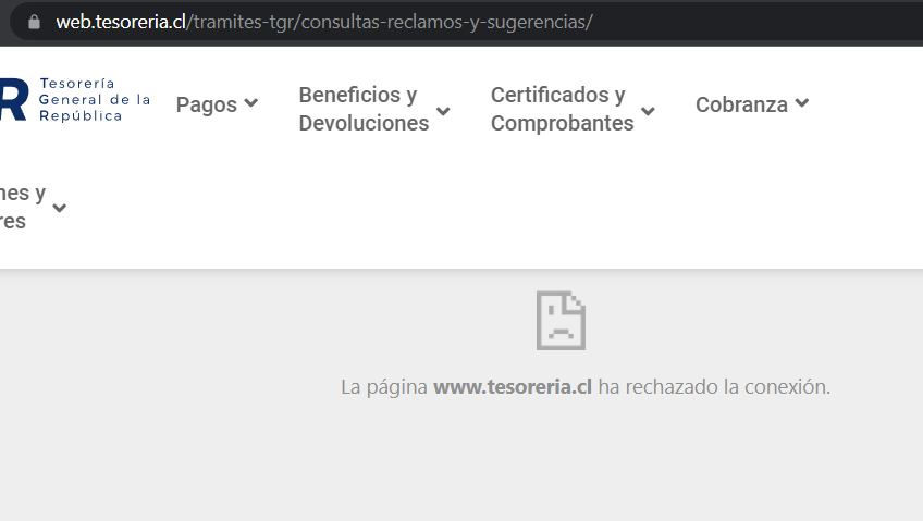ClaudinioL's tweet photo. @tgrchile Acabo de probar y persiste el error al ingresar una consulta: https://t.co/ZLzZCVnnmd