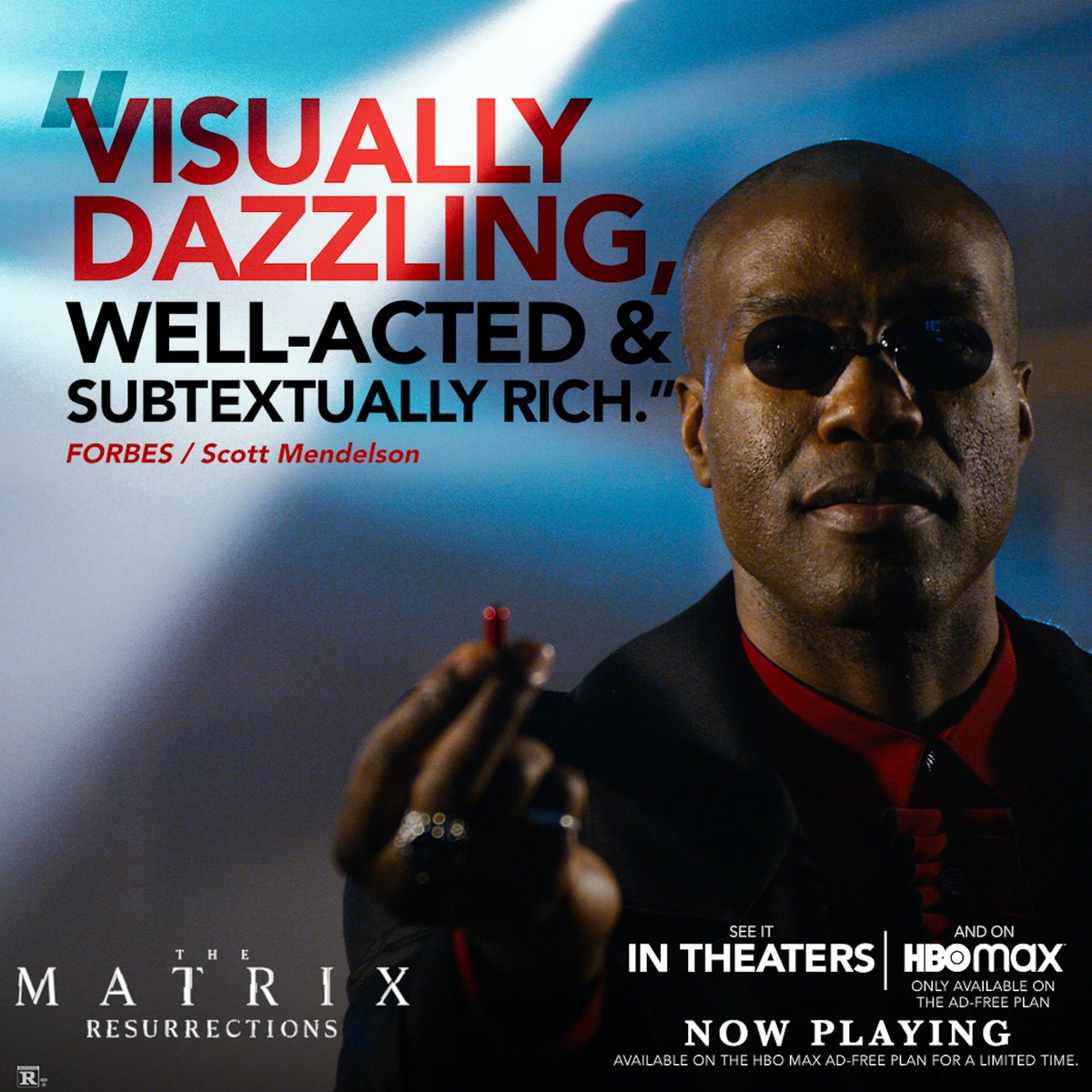 Have you followed the white rabbit yet? 🐇 @Forbes calls #TheMatrix Resurrections 'visually dazzling.' Watch it now in theaters and on HBO Max. Get tickets: WhatIsTheMatrix.com