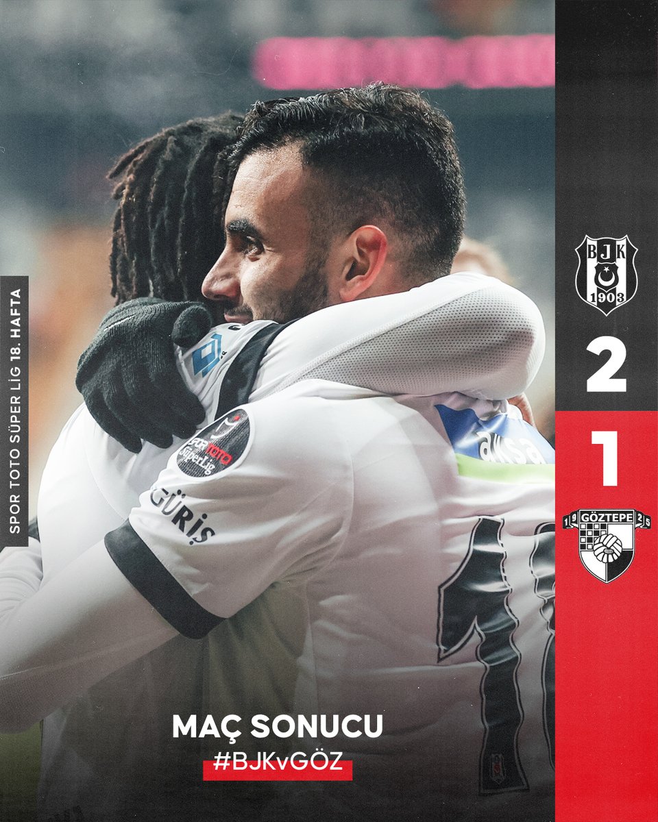 Besiktas's tweet photo. Evimizde Göztepe'yi 2-1 mağlup ediyoruz. 💪🦅

#BJKvGÖZ | #BoğazınKartalı https://t.co/5Ps3tktXky