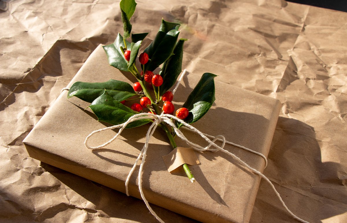 noplasticpgh's tweet photo. There are so many ways to beautifully wrap a gift using recycled, repurposed, and natural, compostable materials which can be most likely be found around your house! #PlasticFreeChristmas #NoPlasticPlease https://t.co/MBvMsj2x79