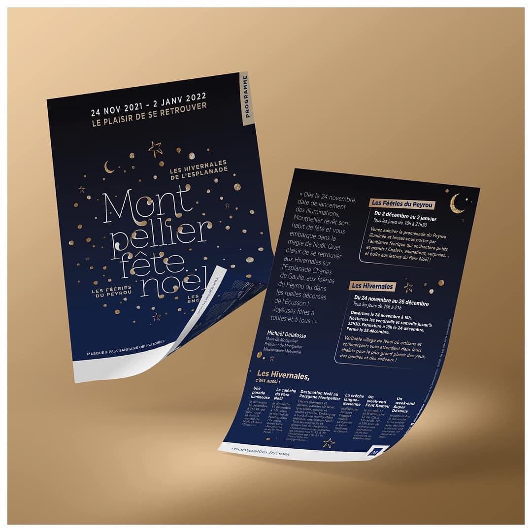 Agence_Suncha's tweet photo. 🎄Merci à la ville de @montpellier_ de nous avoir confié l’identité et la communication visuelle print &amp; digitale de ces fêtes de fin d'année ! Joyeux Noël à tous ! https://t.co/h91BmUsdpP