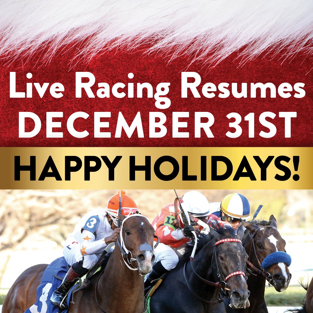 Live Racing resumes Friday, Dec. 31 - New Year's Eve! Oaklawn has an action packed weekend set for you with live racing Friday - Sunday, including the $250,000 Smarty Jones Stakes on Saturday, live music, dining at the Event Center, party favors and more! ow.ly/LRPE50HircQ