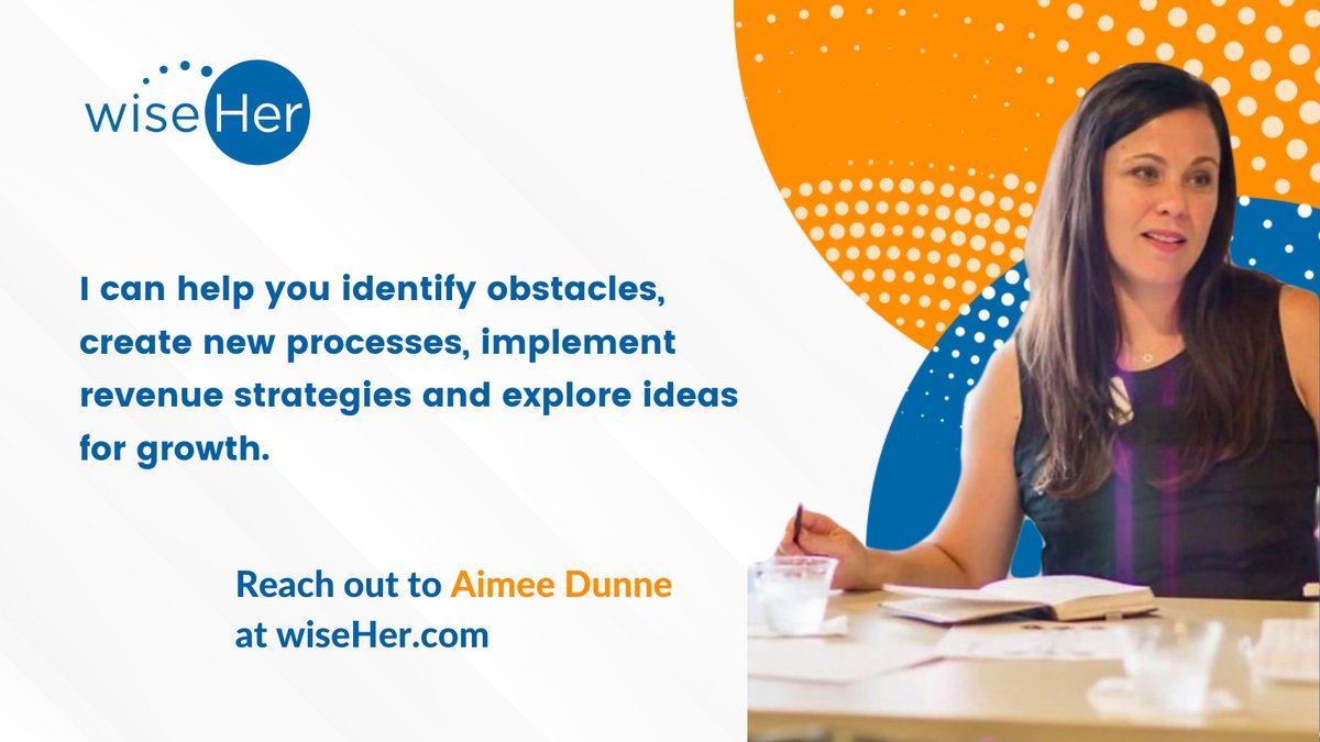 getWiseconnect's tweet image. Aimee Dunne can help you identify obstacles, create new processes, and implement revenue-generating strategies. @aimeeinstl 
Book a call 👉 bit.ly/book-Aimee
#getwiseHer #operationsexpert