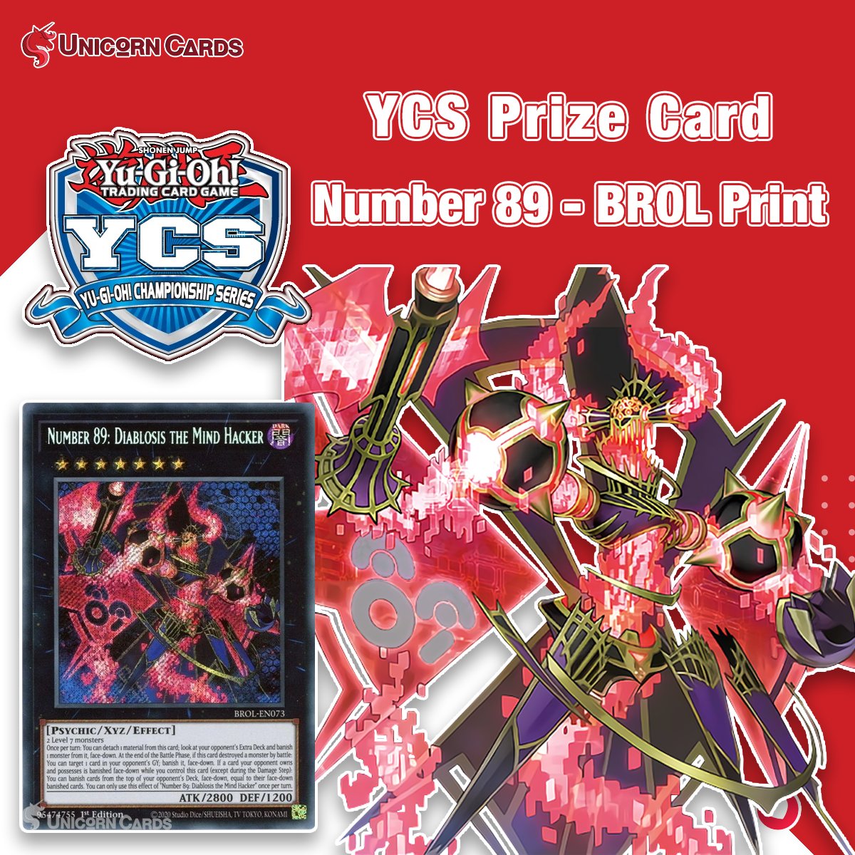 YuGiOh Number 89: Diablosis The Mind Hacker BROL-EN073 1st Edition