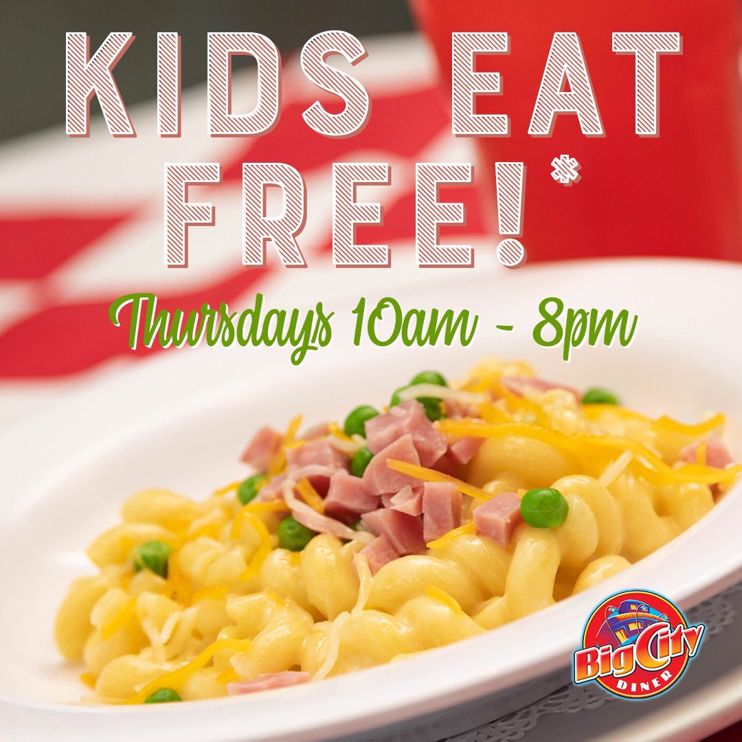 KIDS⚽️EAT FREE on THURSDAYS at @BigCityDiner at @KailuaNEWS #Pearlridge @KaimukiHi @WindwardMall @WaipioCenter #ThursdayVibes #Kailua #Kaimuki #FamilyFun #WindwardMall #WaipioCenter #Hawaii #KidsEatFree #ThursdayMotivation #Family #Keiki #Kid #ComfortFood