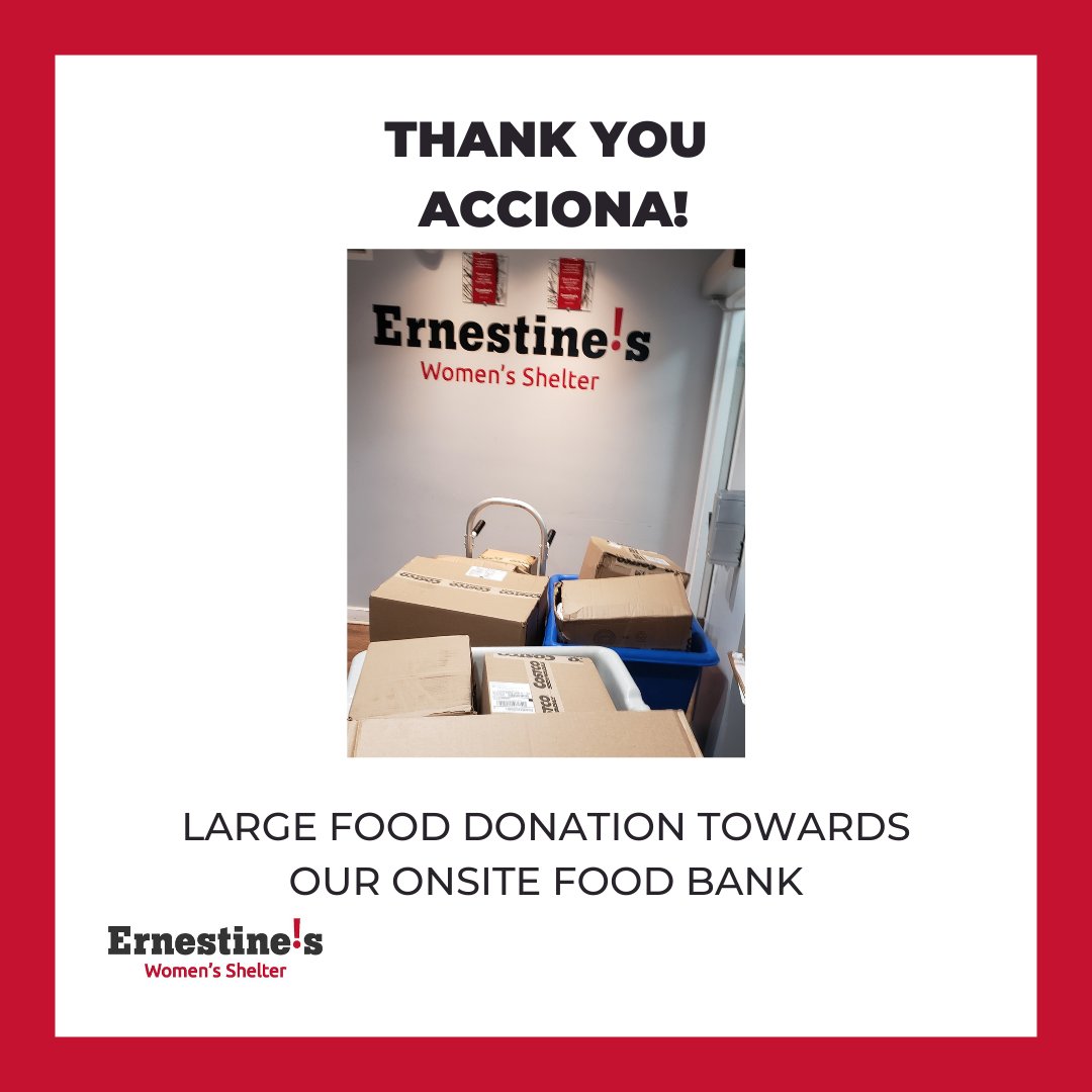ErnestinesWS's tweet photo. Thank you to our community partners! We recently received two large donations from ACCIONA and Tangerine!
#StandUp4Ernestines #StandUp4Women #TangerineProjectForward https://t.co/xSVkENAM5e