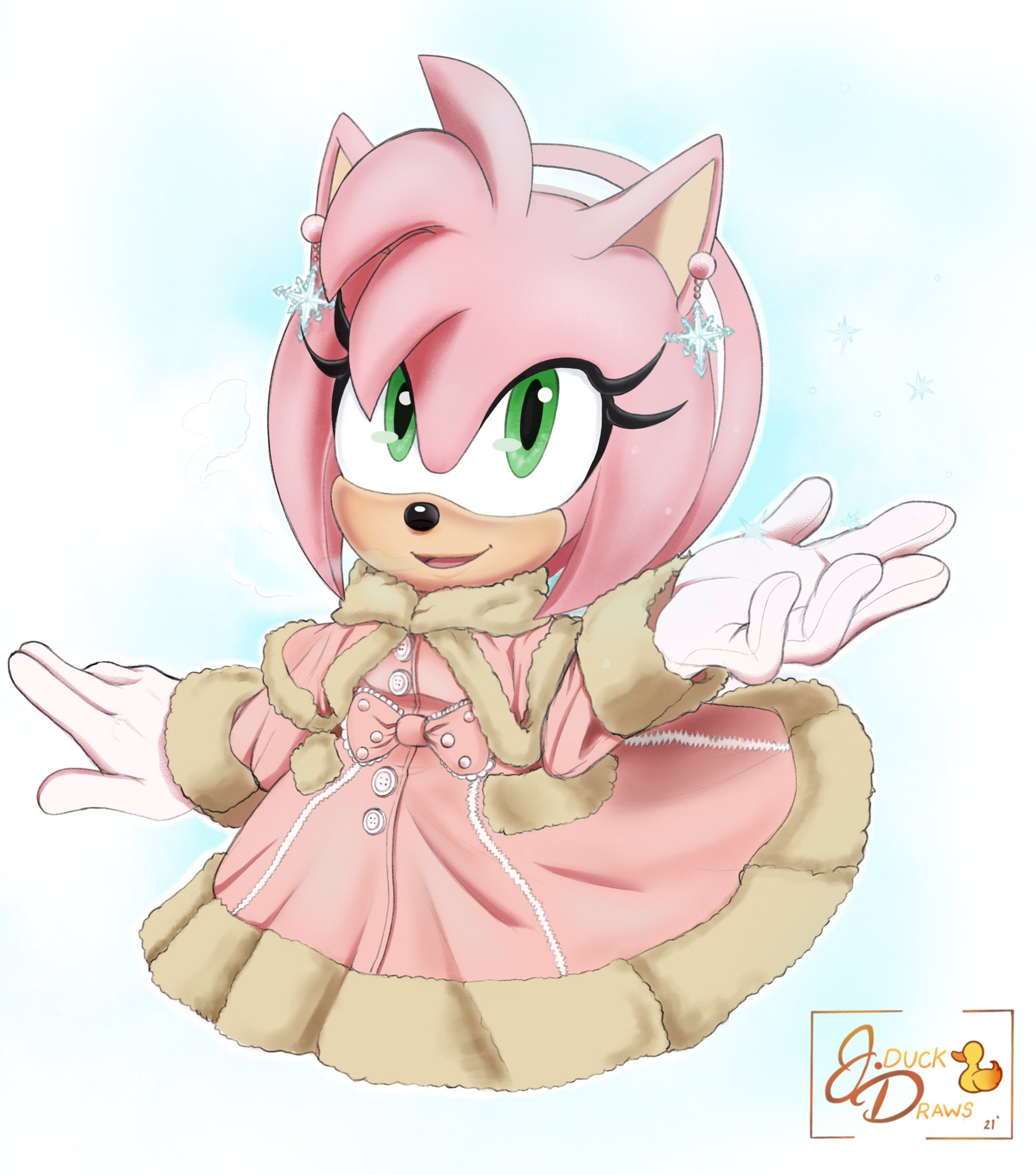 JD☃️⭐️ on X: Here's Amy in a cute winter dress for the hoildays❄️ I'm  finally understanding my style with digital art. #amyrose #SonicTheHedgehog  #digitalart t.cobMekhCnuNE  X