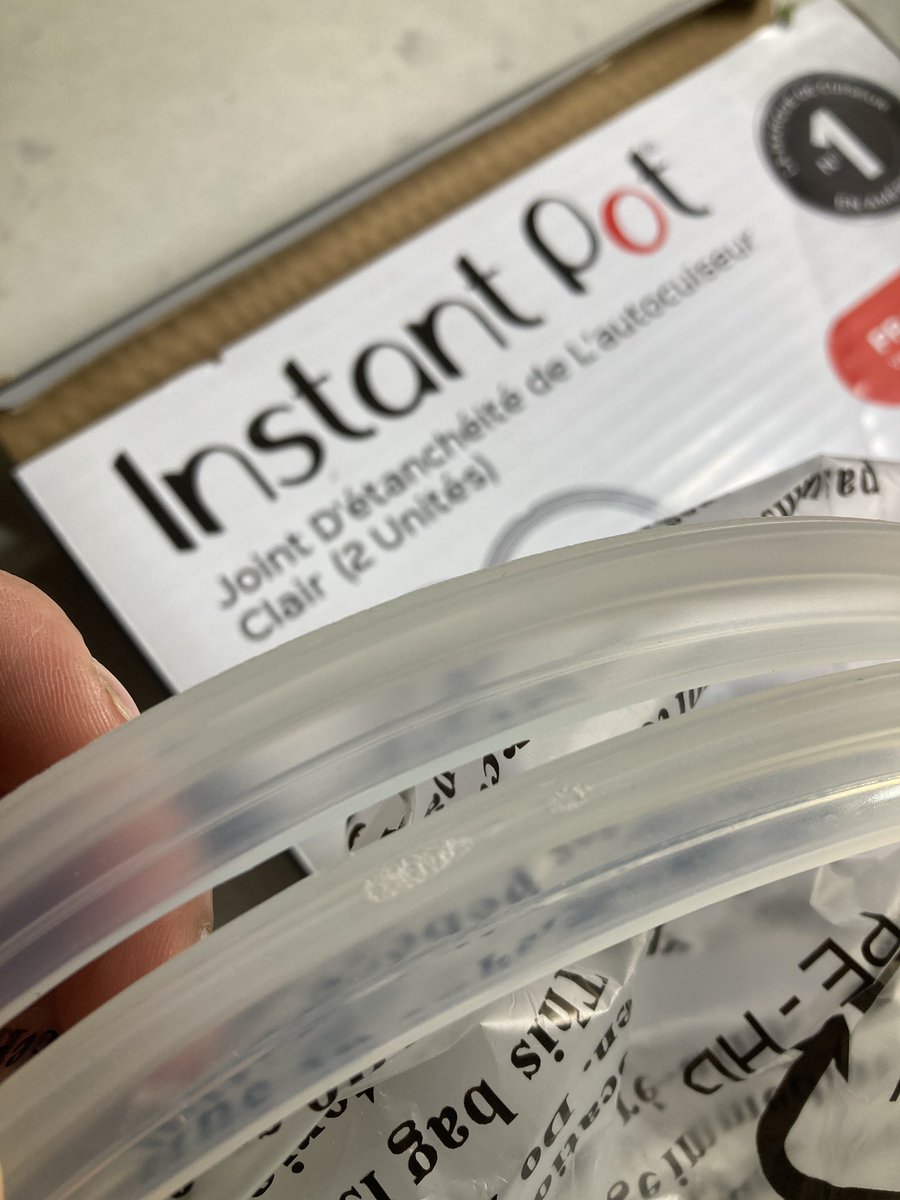 outofluckchuck's tweet photo. Check your @InstantPot replacement gaskets. Got this authentic one from @amazon with bubbles in the rubber. Returning for a replacement https://t.co/PURK3zJL6A