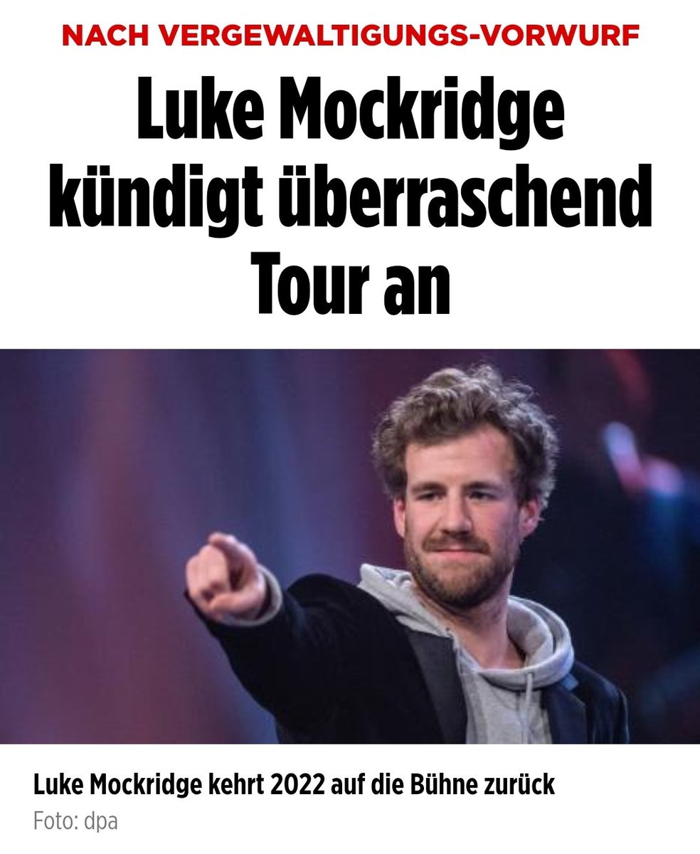 Ja krass, alle Frauen, die ihm Vorwürfe gemacht haben, sind jetzt reich und berühmt und er kann nie wieder auftreten. #CancelCulture #Luke #LukeMockridge