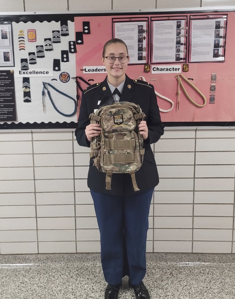 Beaver_JROTC's tweet photo. Congratulations to our second Cadet and Leader Board winners of the year! These cadets demonstrated outstanding military bearing and their knowledge of JROTC thus far. Congrats to the cadet winner, Ava Sutter, and leader winner, Elizabeth Turyan!🎉 🏆 #jrotc https://t.co/x5S984Lo0X